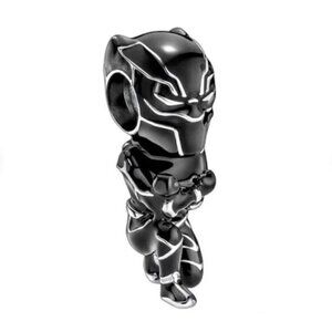 Sterling Silver Marvel The Avengers Black Panther Charm